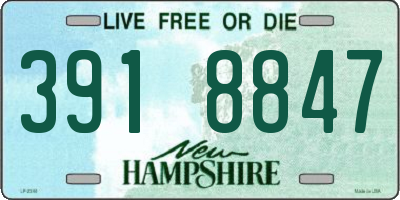 NH license plate 3918847