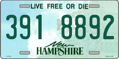 NH license plate 3918892