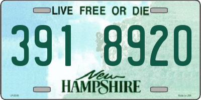 NH license plate 3918920