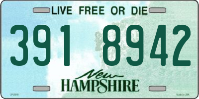 NH license plate 3918942