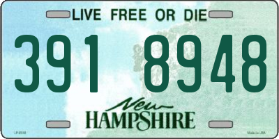 NH license plate 3918948