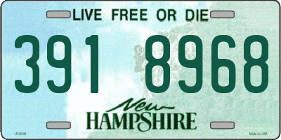 NH license plate 3918968
