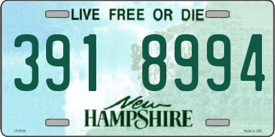 NH license plate 3918994
