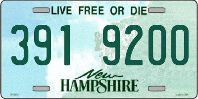 NH license plate 3919200