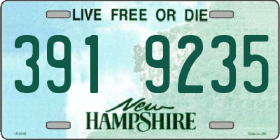 NH license plate 3919235