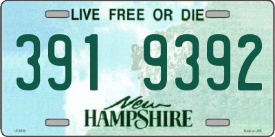 NH license plate 3919392
