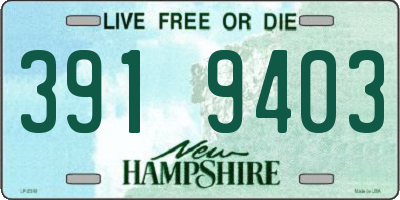 NH license plate 3919403