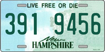 NH license plate 3919456