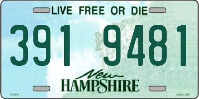 NH license plate 3919481