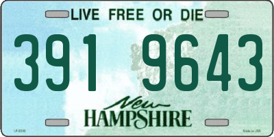 NH license plate 3919643