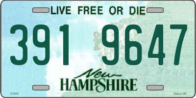 NH license plate 3919647