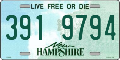 NH license plate 3919794