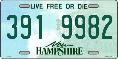 NH license plate 3919982