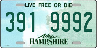 NH license plate 3919992