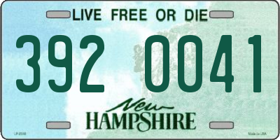 NH license plate 3920041