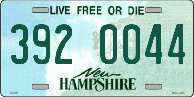 NH license plate 3920044