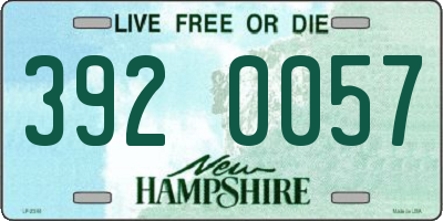 NH license plate 3920057