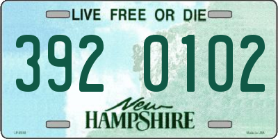 NH license plate 3920102