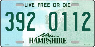 NH license plate 3920112