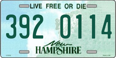 NH license plate 3920114