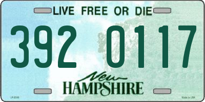 NH license plate 3920117