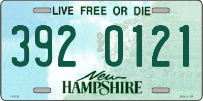 NH license plate 3920121