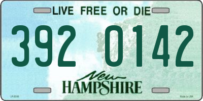 NH license plate 3920142