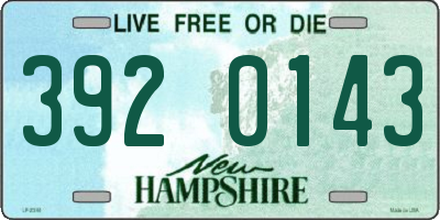 NH license plate 3920143