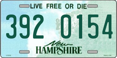 NH license plate 3920154