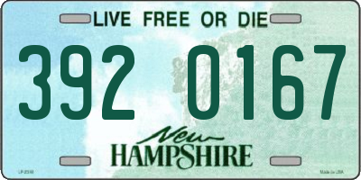 NH license plate 3920167
