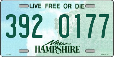 NH license plate 3920177
