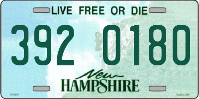 NH license plate 3920180