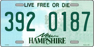 NH license plate 3920187