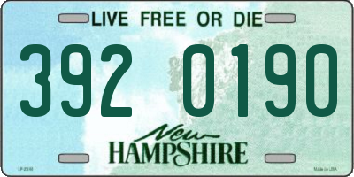 NH license plate 3920190