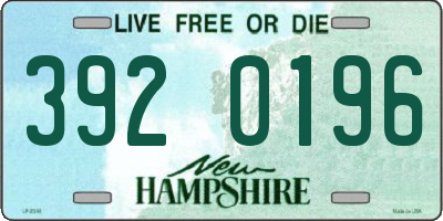 NH license plate 3920196