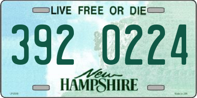 NH license plate 3920224