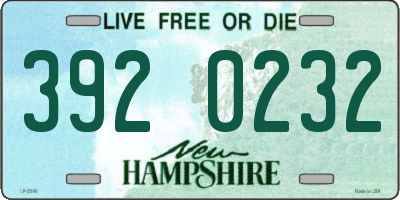 NH license plate 3920232