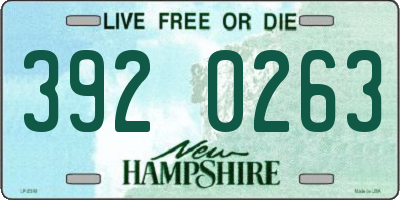 NH license plate 3920263