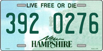 NH license plate 3920276