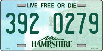 NH license plate 3920279