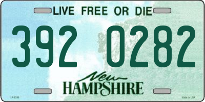 NH license plate 3920282