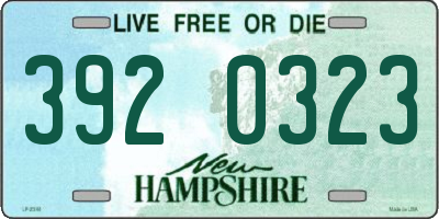 NH license plate 3920323