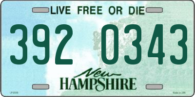 NH license plate 3920343