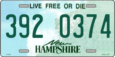 NH license plate 3920374