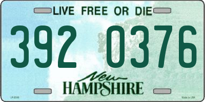 NH license plate 3920376