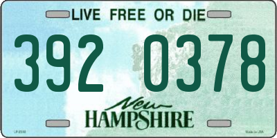 NH license plate 3920378