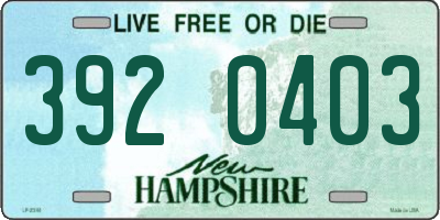 NH license plate 3920403