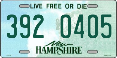 NH license plate 3920405