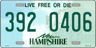 NH license plate 3920406