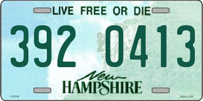 NH license plate 3920413